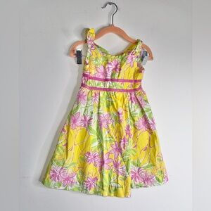 Vintage Lilly Pulitzer Dress Girl’s Garden Vista Jungle Elephant Yellow